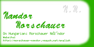 nandor morschauer business card